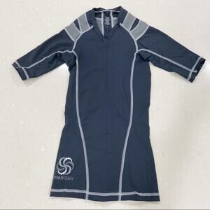 Intelliskin Foundation V Tee Posture Support Correcting Navy Blue Small